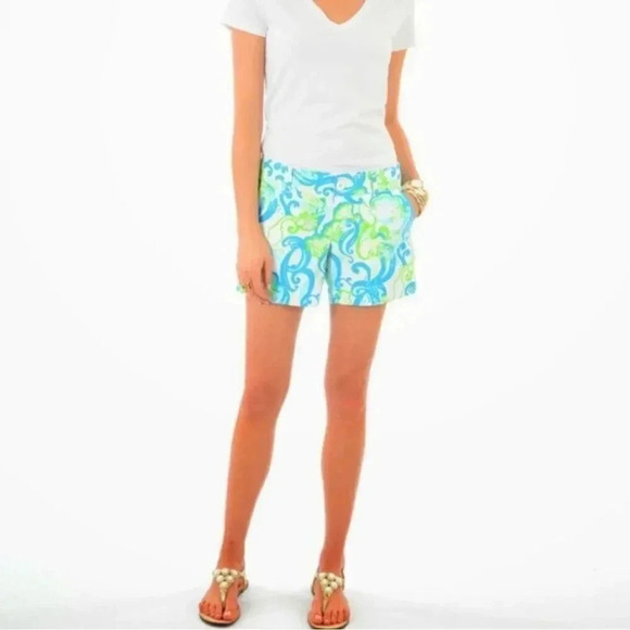 Lilly Pulitzer Crystal Coast Callahan Dressy Festival shorts Sz 00 - Picture 2 of 10